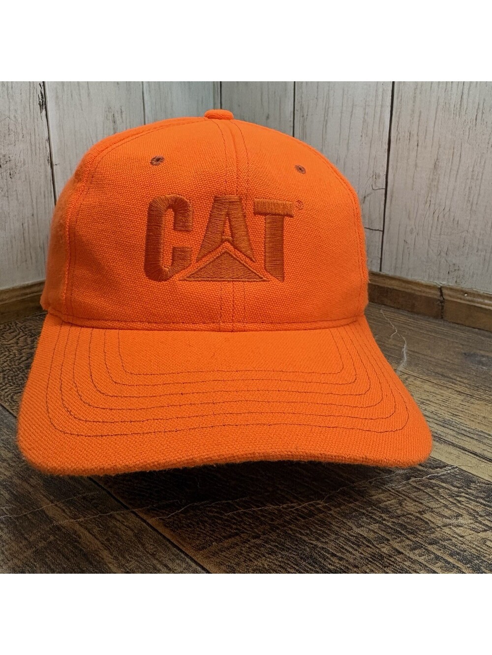 CATERPILLAR CAT Neon Orange Ball Cap Hat Snapback Hunting Workwear
